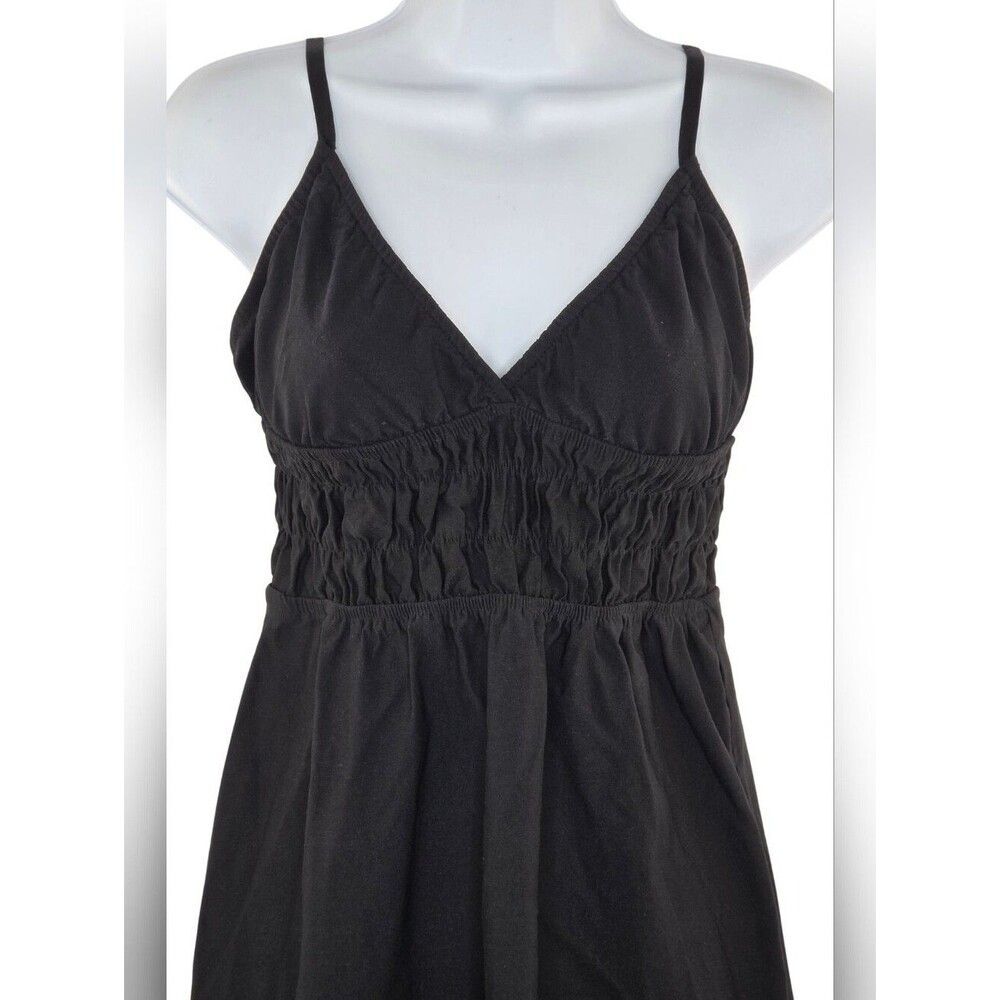 Altar'd State M Black Smocked Waist Spaghetti Strap Dress 3317-